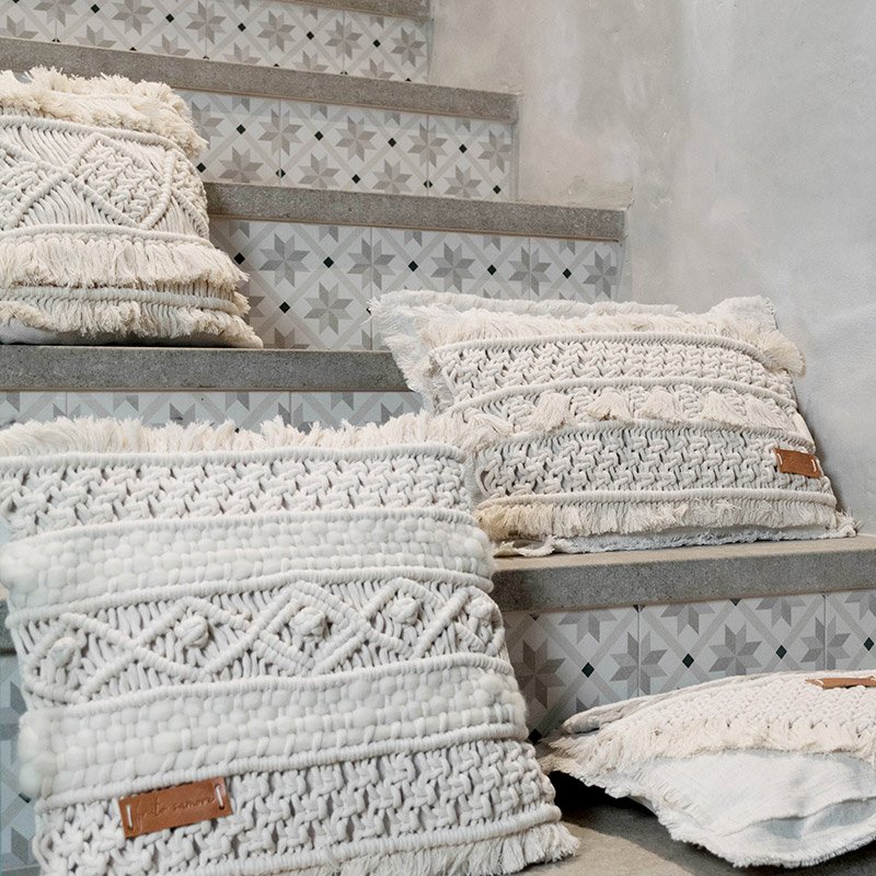 Cojines decorativos macramé