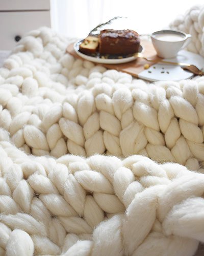 Manta de lana merino XXL