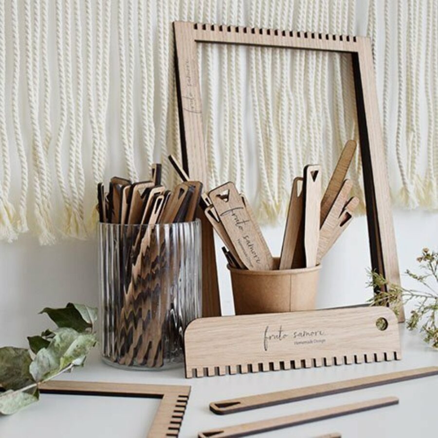 Bastidor telar alto lizo