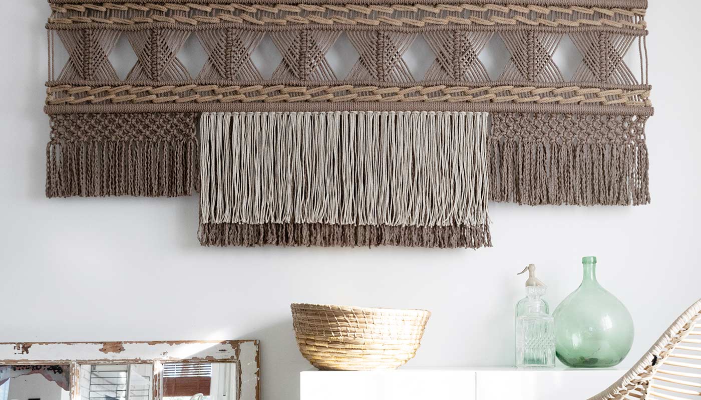 Tapiz macramé Japandi