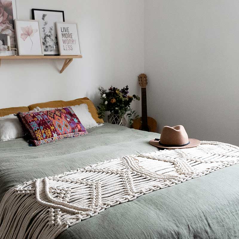 Camino cama macramé