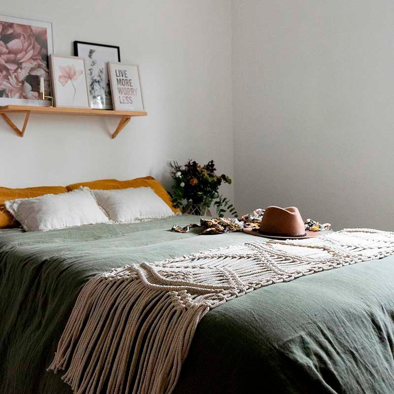 Camino de cama macrame