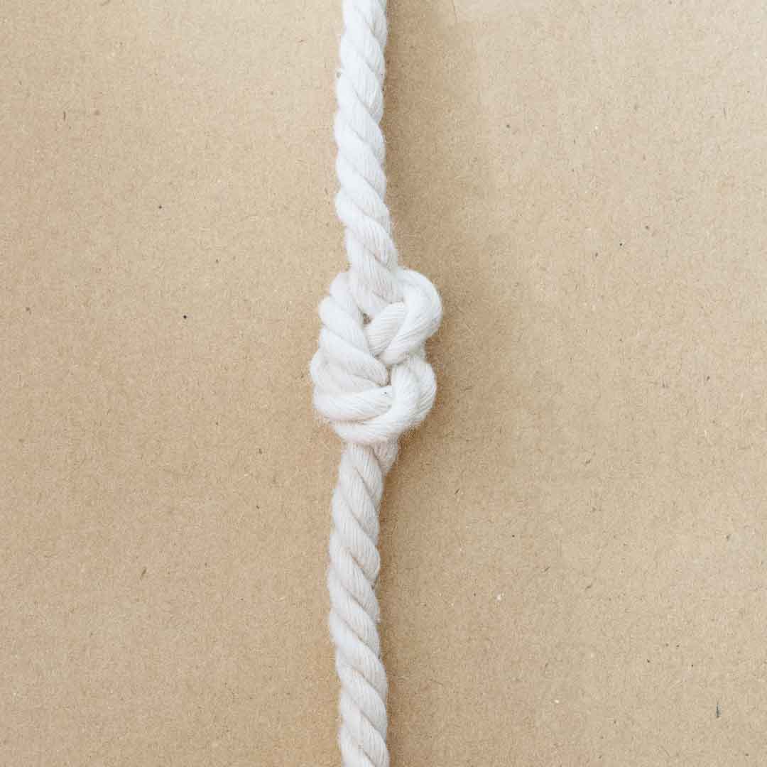 Nudo figura 8 de macramé