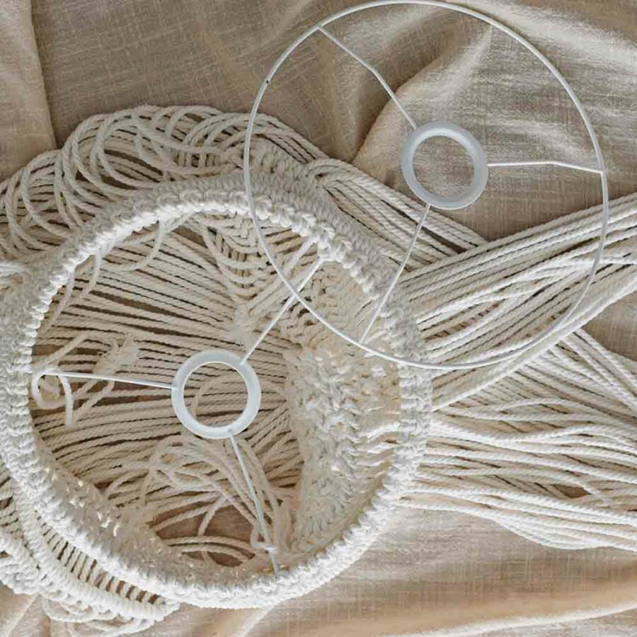 ARO LAMPARA METAL MACRAME