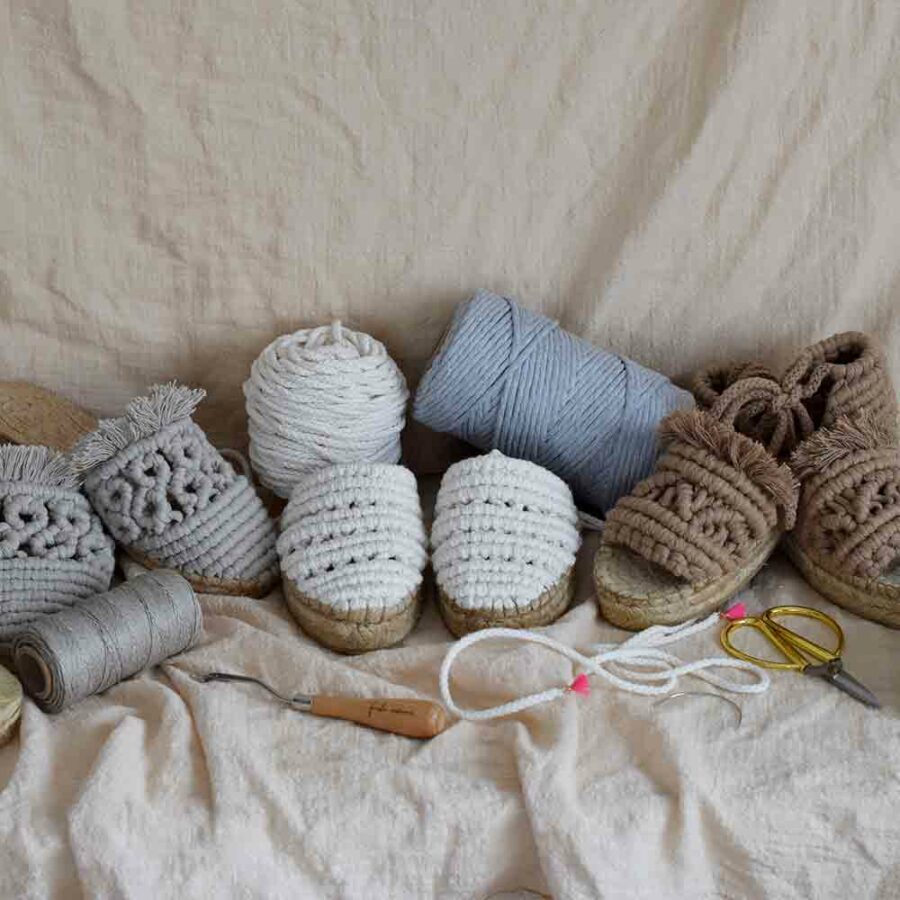 alpargatas macrame materiales