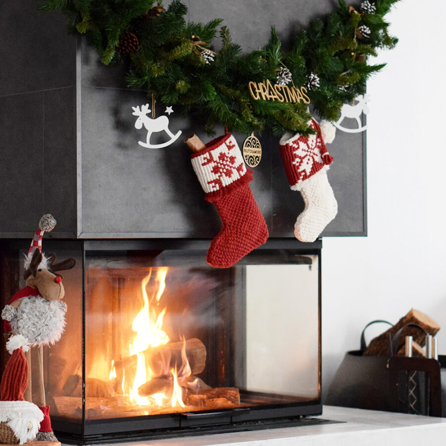 CALCETIN NAVIDEÑO MACRAME