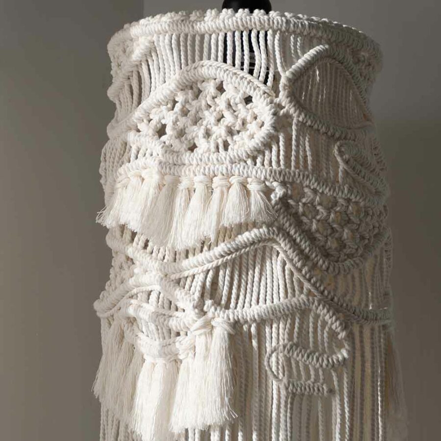 portada lampara macrame