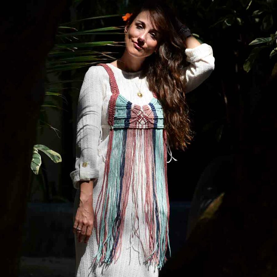 curso y materiales prenda macrame