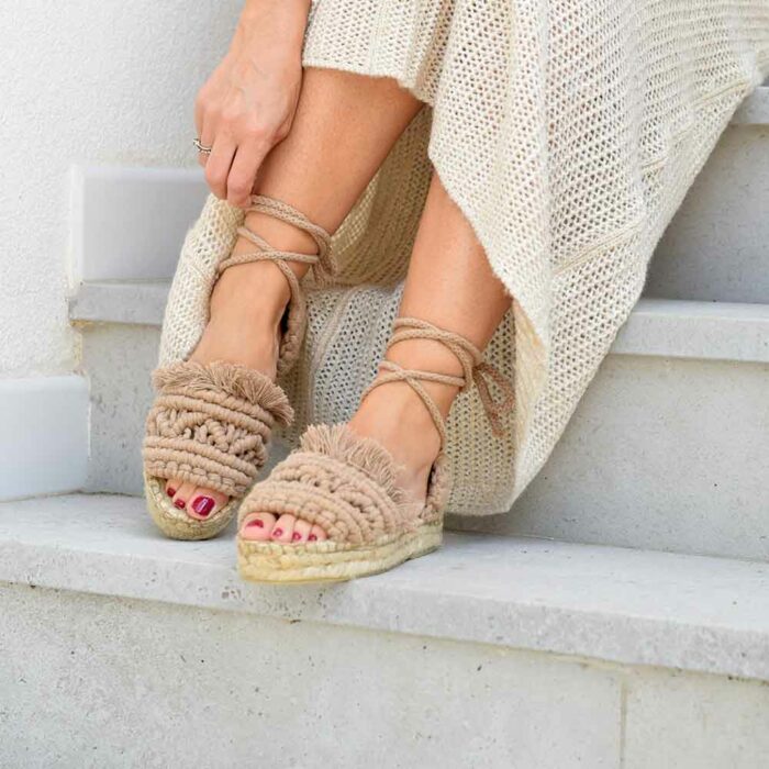 alpargata cordon macrame Mykonos