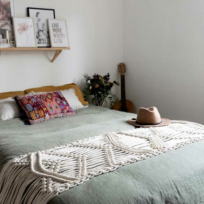 Camino cama macramé