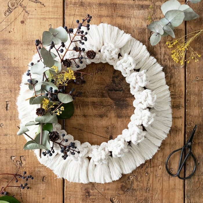 Kit DIY corona navidad de macrame