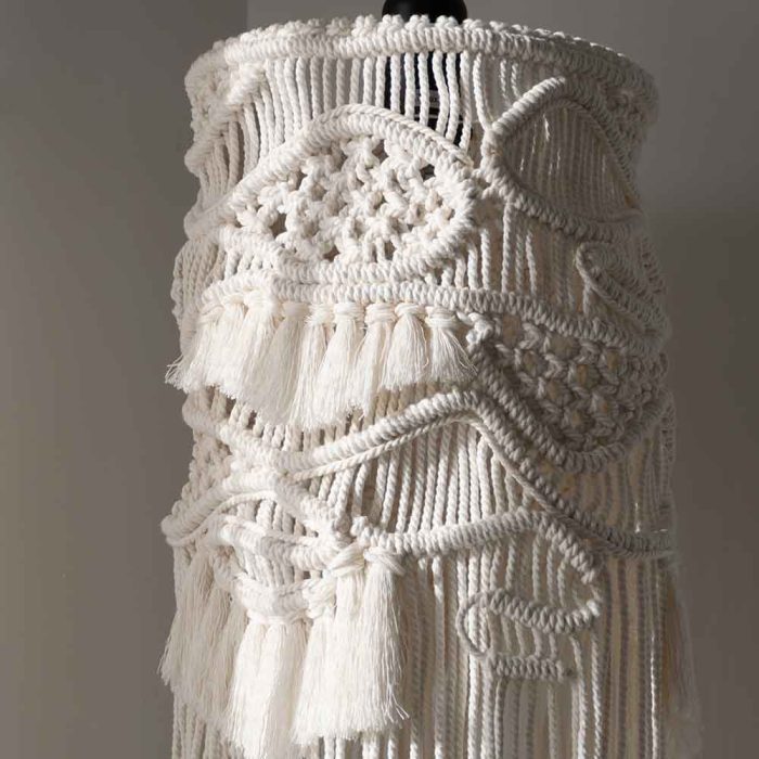 portada lampara macrame