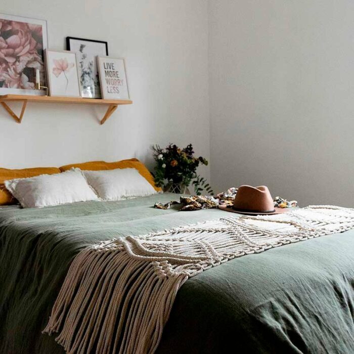 Camino de cama macrame